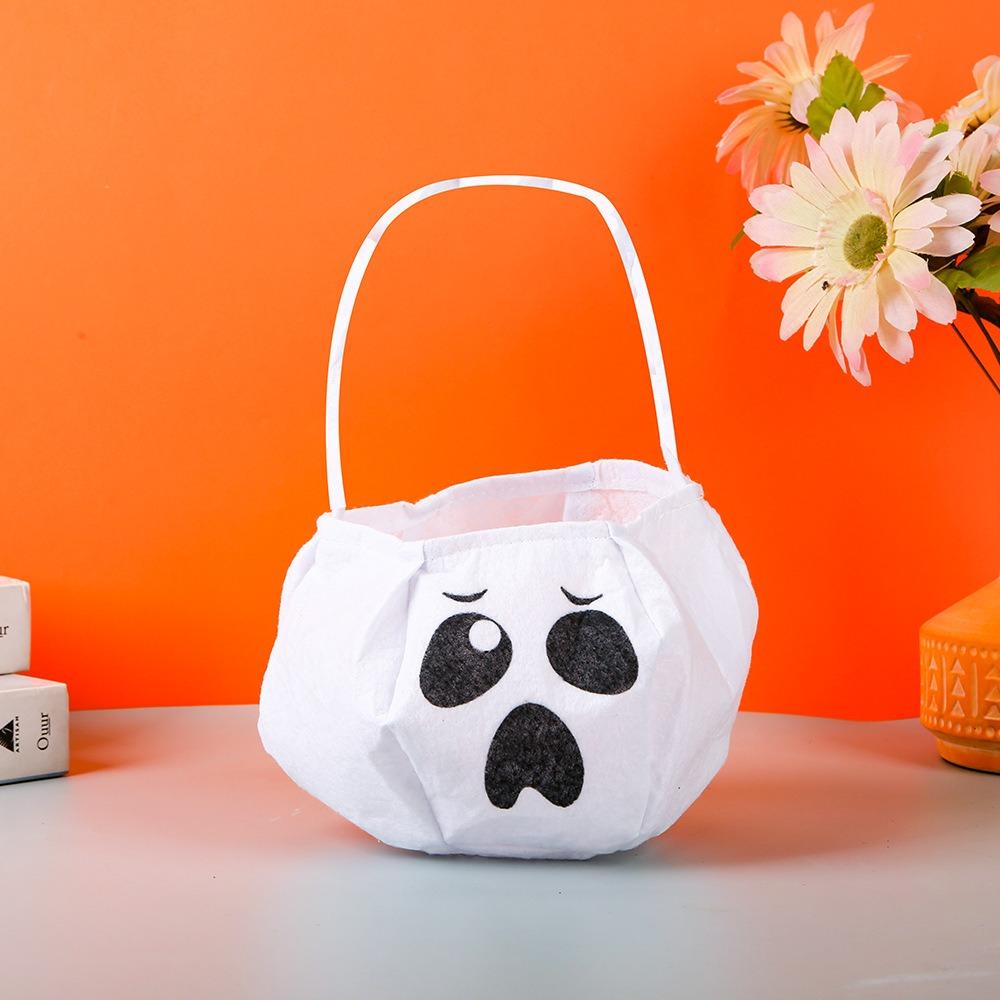 Trick or Treat Halloween Candy Bag Ghost Trick-Or-Treat Candy Basket Pumpkin Candy Bucket Gift