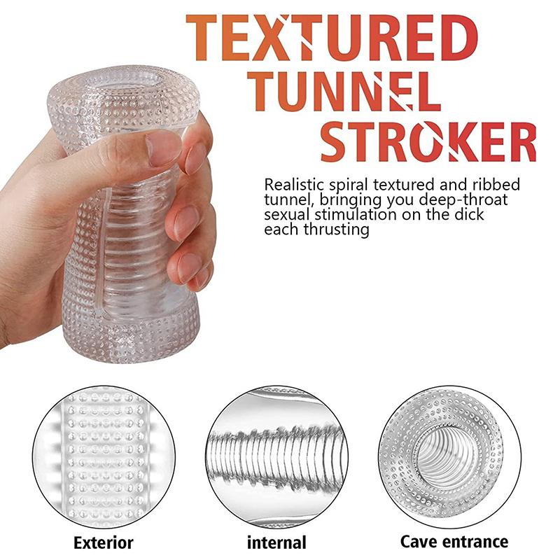 1 шт. 12 см Мужской мастурбатор Прозрачное желе Искусственное влагалище Настоящая киска Для мужчин Тренажер для пениса Увеличитель члена Секс-игрушки