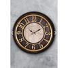 46 Cm Wooden Look 3D Embossed Akar Second Silent Mechanism Decorative Wall Clock Gift