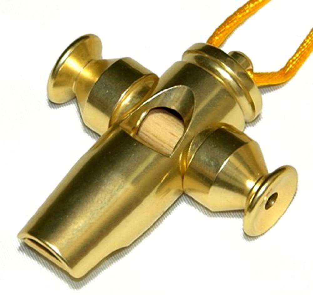 LP Sound Effect Whistle Tri-Tone Samba Whistle, Gold Tone LP352