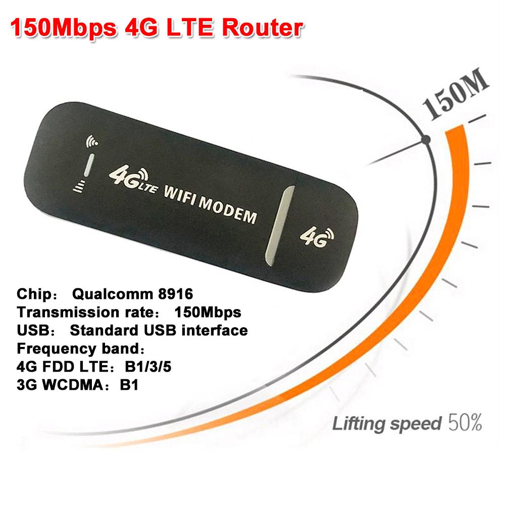 4G LTE Роутер 150 Мбит/с Портативный Беспроводной WiFi Мобильный Хотспот Донгл Сетевая Карта Адаптер LAN RJ45 2600 мАч со Слотом для SIM-карты