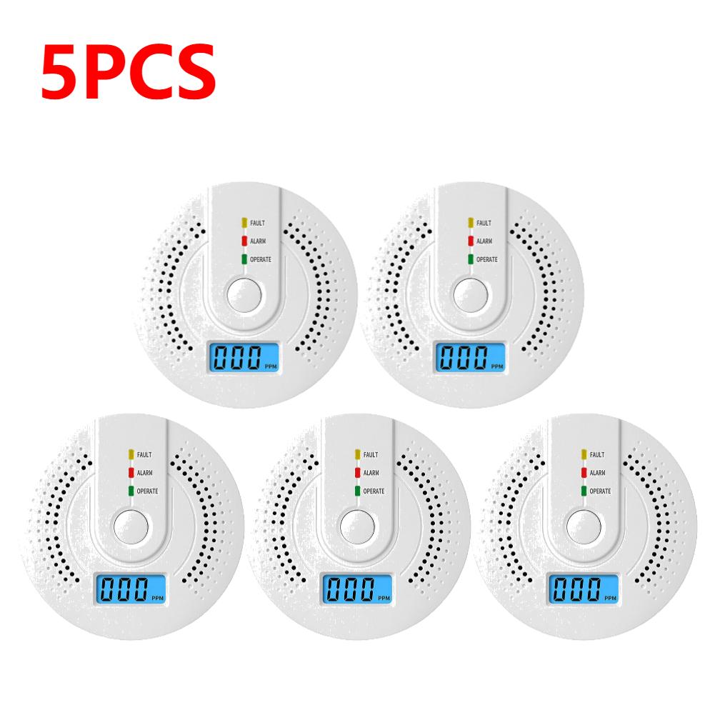 Independent CO Alarm Sensor Carbon Monoxide Alarm Detector High Sensitive Warning LED Display CO Alarm Battery Powered