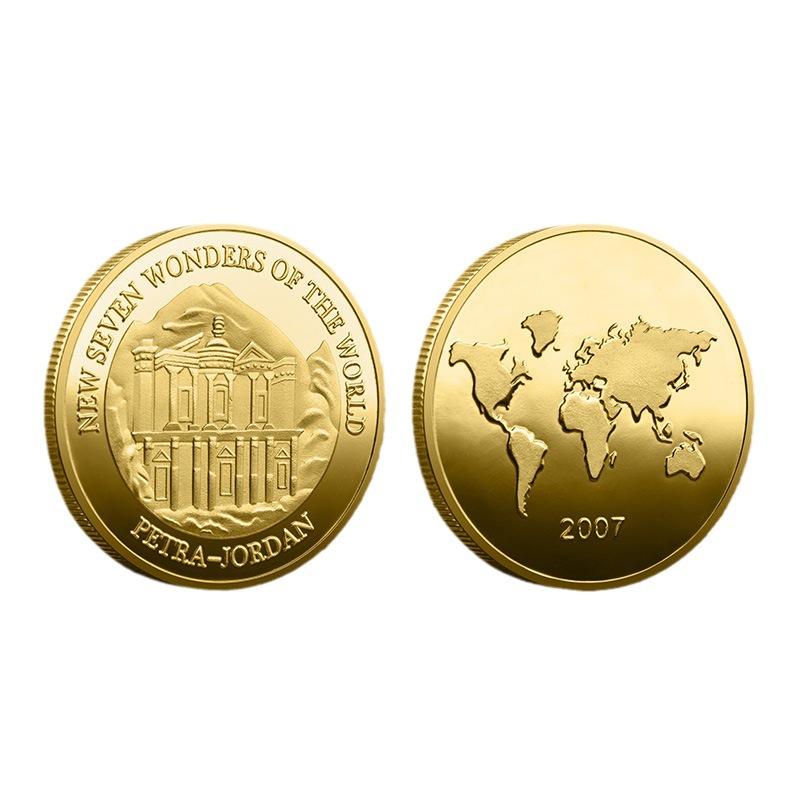 Set of 7 New World Wonders of Architecture CoinsPyramidsThe Great WallThe Taj MahalArcade MedalsCreative Coins