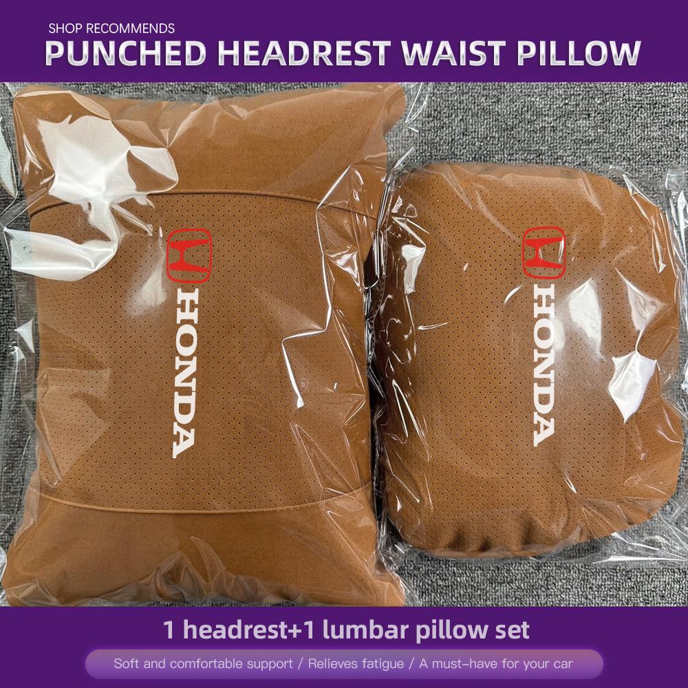 APO1 Honda Universal Car Headrest Neck Pillow Lumbar Support For Civic Accord Crosstour Spirior Odyssey Avancier UR-V Sienna Elysion