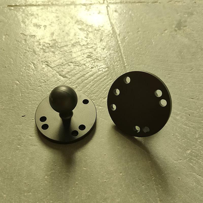 1 дюйм/25 мм алюминиевое шаровое крепление с круглой пластиной AMPS, совместимое с креплением RAM, двойной кронштейн для GPS-эхолота