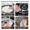 12 Pcs Wire Mesh Cleaning Cloths Non Scratch Double Sided Metal Dishwashing Rags for Wet or Dry Use Reusable Scrubber for Kitchen Cookware Dishes