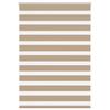 Double Zebra Roller Blind Sand Brown 110 x 100 cm Fabric Width 105.9 cm Polyester