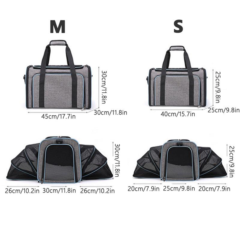 Большая сумка-переноска для домашних животных, портативная расширяемая дорожная клетка для собак, кошек, щенков, сумки для переноски