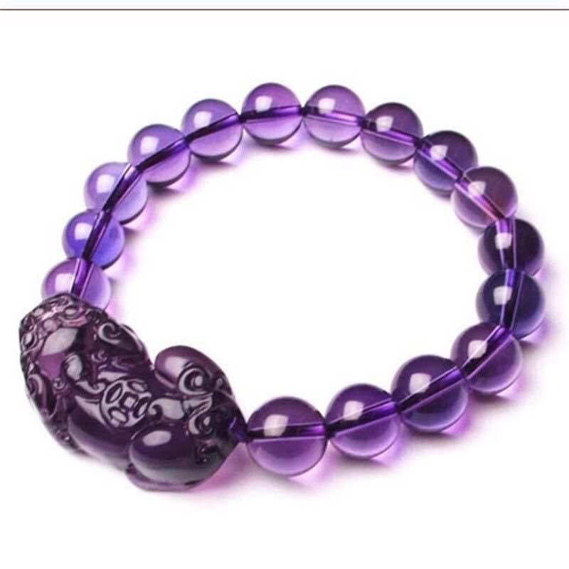 High Quality 1PC Feng Shui Charm Feng Shui Bracelet Protection Aids Wealth Attraction with Authentic Bestows Good Fortune Unisex Purple Gift