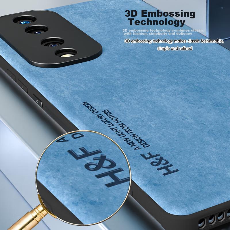 HotFire Honor 70 Pro Phone Case, Honor 70 Pro Protective Cover, Upgraded Skin-Like Matte Lens Full Protection Silicone Case - Dark Night Gree