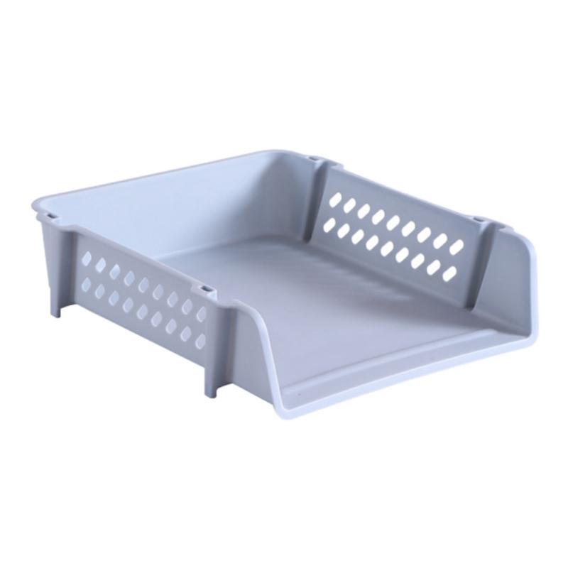 Plastic Rack Document Tray Office File Shelf Stackable Layered A4 Paper File Organizer Desk File Box for Home Storage Racks