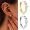 Gold Silver Plated Ear Clips Minimalist Hoop Ear Jewelry INS Huggie Hoop Earring  for Women