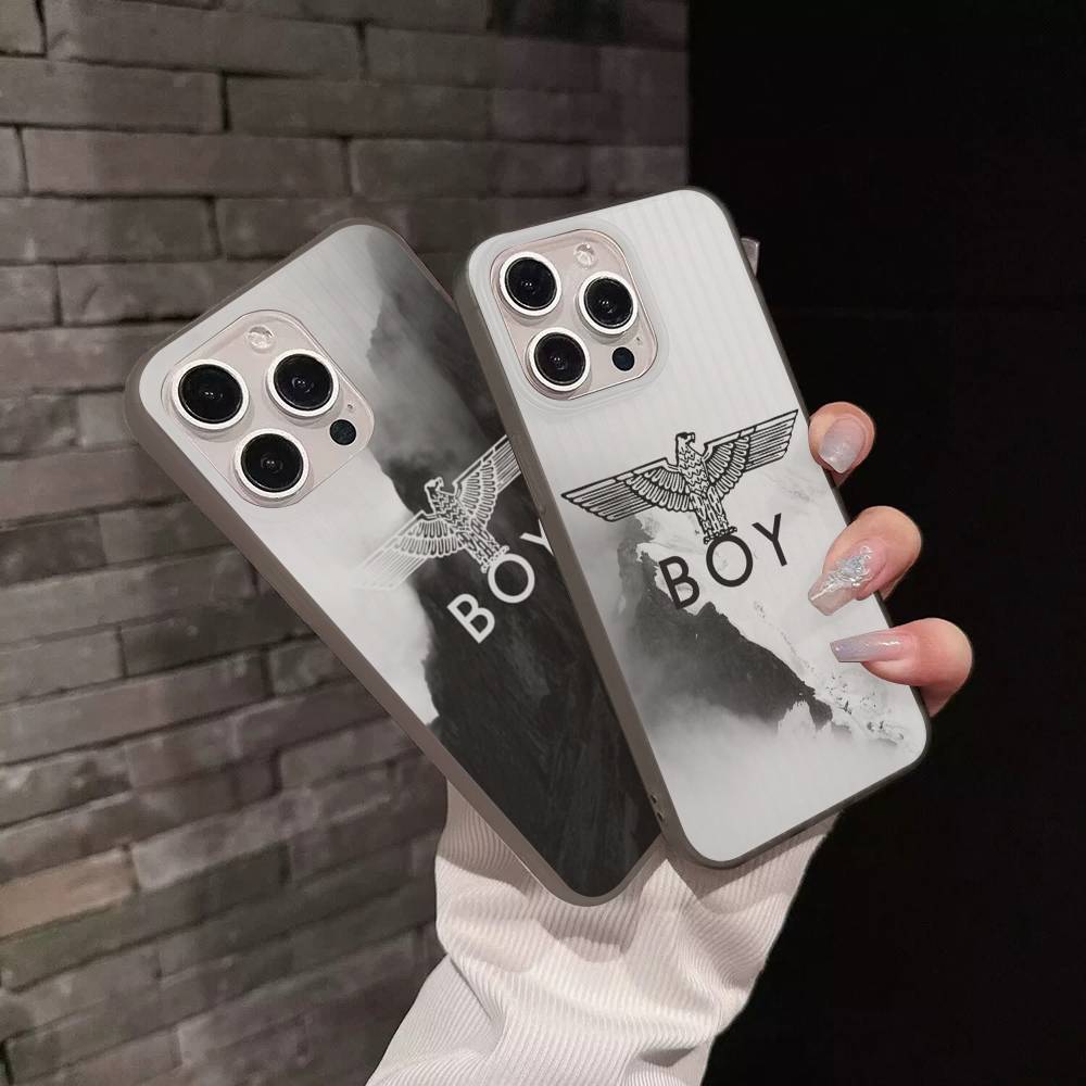 Классический Панк Логотип B-Boy L-London Для IPhone 17 16 15 14 13 12 11 Pro Max Plus Pro Гофрированный Ударопрочный Матовый Чехол для Телефона