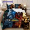 Fantasy Warriors Unite Bedding (1 * duvet cover + 2 * pillowcase, without core) 2D Flat Soft and comfortable Christmas birthday gift