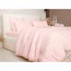 Housse de couette + taies - Douce - 220x240 cm - Gaze de coton lavé - Oeko-Tex - Rose