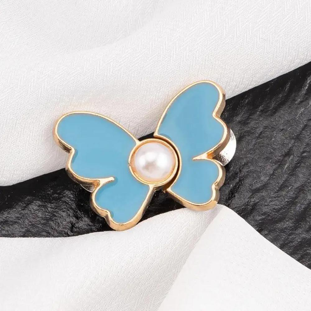 1pc Reusable Butterfly Jean Button Pin, No Sew Waist Tightener for Pants, Clothing Decor & Fitting Tool