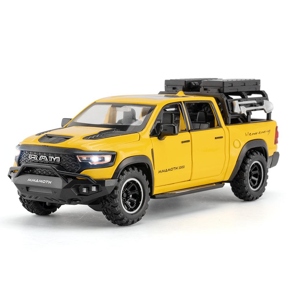 1/32 Ford RAM 1000 TRX Mammoth Picku Alloy Model Car Toy Diecasts Metal Casting Sound and Light Car Toys for Children Vehicle
