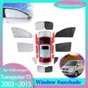 Полные чехлы-шторки для Volkswagen VW Transporter T5 Caravelle Multivan Doubleback LWB 2003~2015 Козырьки на окна Матовые аксессуары
