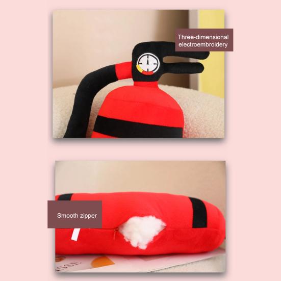 Fire-Extinguisher Plush Toy Soft Sofa Neck & Back Cushion Cartoon Cylindrical Stuffed Pillow