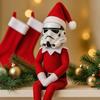 Yousheng Christmas Sitting Stormtrooper Doll Ornament Collectible Elf Snoop On A Stoop Figurine Novelty Stuffed Doll Statue Gift for Kids Aldults