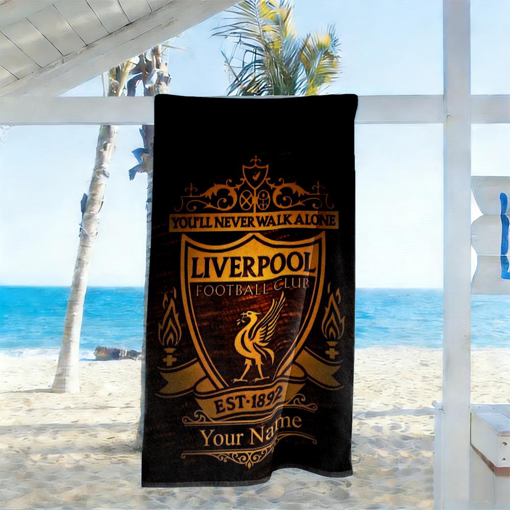 Liverpool Customizable Name Beach Towel Super Soft Microfiber Quickdry Fabric Portable for SwimmingBeachCamping Travel Beach AccessoriesGym