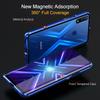 Магнитный защитный чехол на 360 градусов для Honor 50 20i 8X 9X 30S, металлический чехол из закаленного стекла Redmi 10 9 9A 9C 9T Note 11 10s 8 9 pro/Xiaomi 11T 11 Lite Poco F3 X3