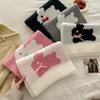 New Autumn And Winter Bow Cartoon Rabbit Cute Soft And Sticky Knitted Scarf For Women's College Style Versatile Scarf