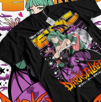 Футболка Морриган Эйнсленд, футболка Darkstalkers, футболка для девушки в стиле аниме, футболка-подарок, все размеры.