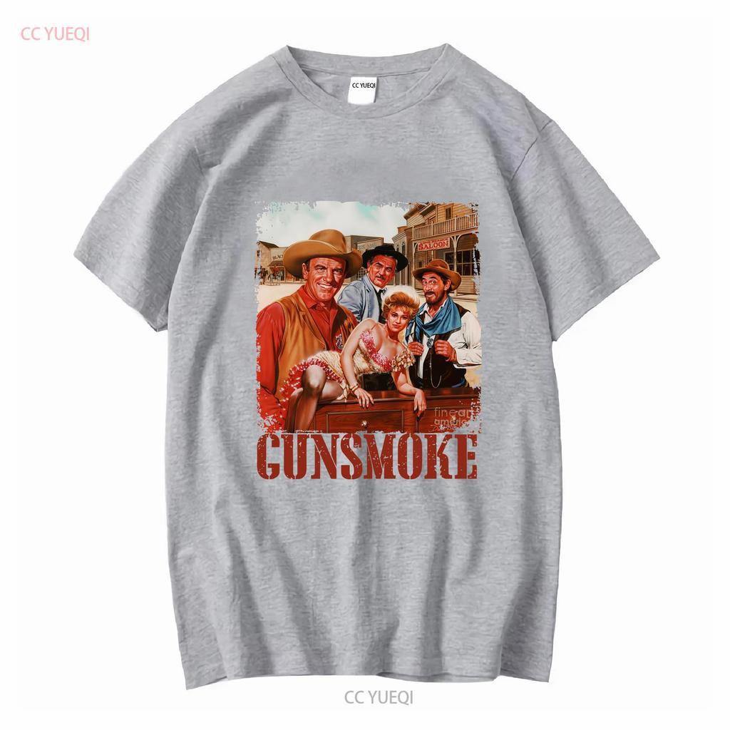 Gunsmoke Американский Телесериал Ретро Футболка Новая винтажная Стильная дизайнерская одежда Слегка удобный Топ для Повседневной Носки