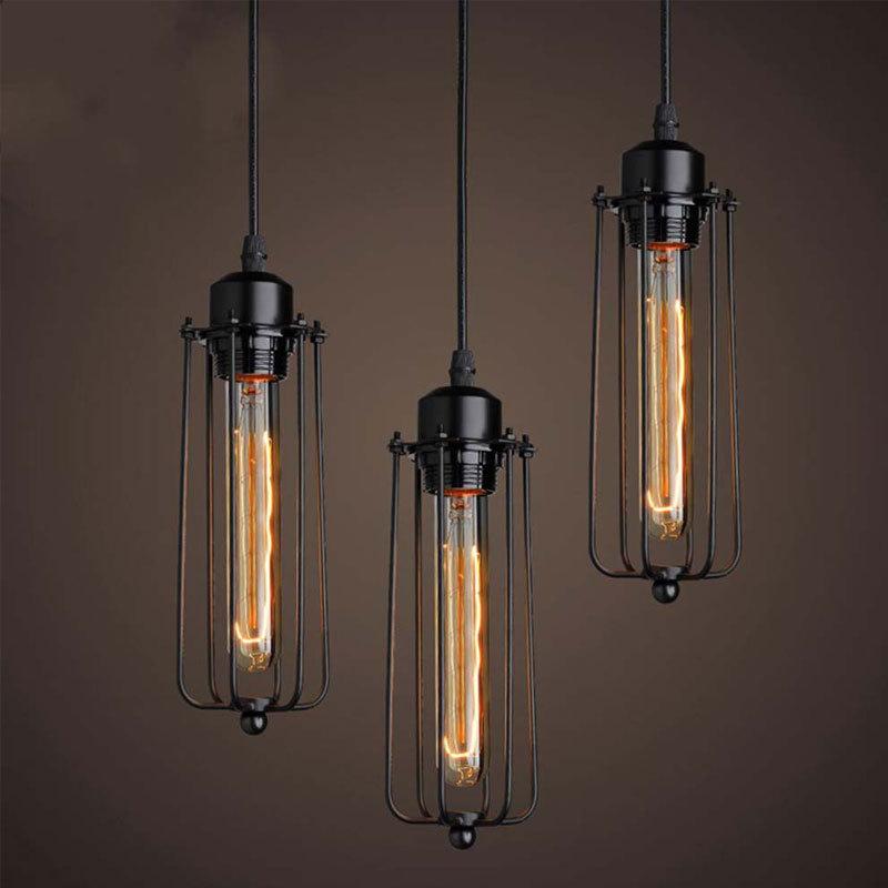 Industrial Style Creative Restaurant Small Chandelier American Retro Iron Bar Table Cafe Internet Cafe Box Industrial Style Lamp