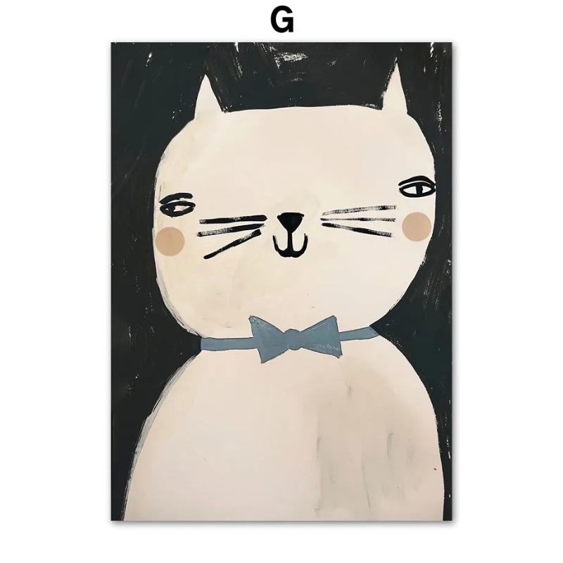 Скандинавский Медведь Панда Гусь Коала Мышь Кошка Собака Лошадь Настенное Искусство Холст Живопись Постеры и Принты Настенные Картины Декор Детской Комнаты