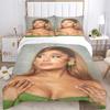 3Pcs Ariana Grande'S Green Elegance Bedding Sets For All Sizes New 3D Printed Bed Cover Comforter Duvet Cover Pillowcase Bedroom Decoration