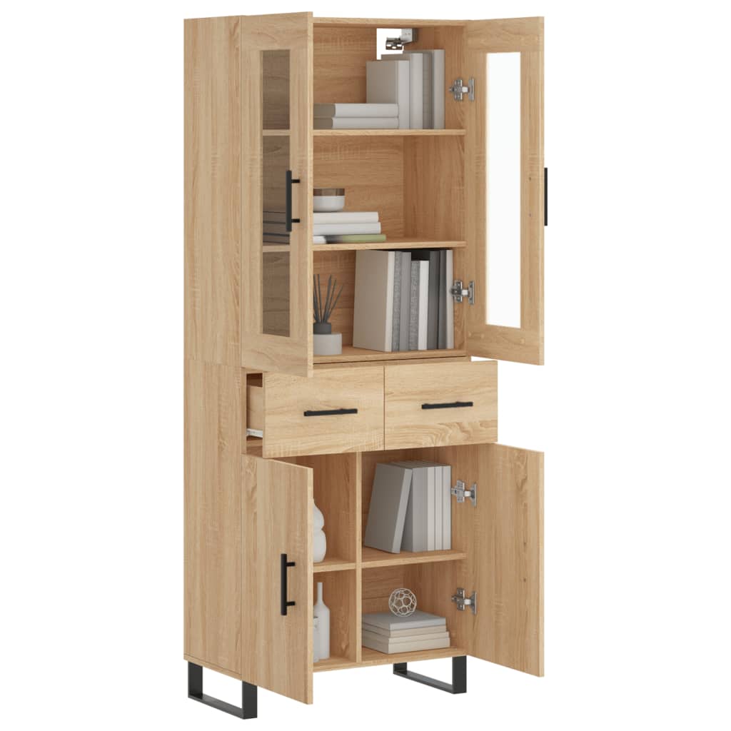Высокий комод Sonoma Oak 69,5 x 34 x 180 см ДСП
