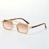 Винтажные Солнцезащитные Очки Для Женщин Модные Восьмиугольные Золотистые Очки С Черными Линзами С Тонкой Металлической Полосой Очки Женские