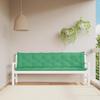 VidaXL Set of 2 Garden Bench Cushions, Bench Cover with Tie Strings, Waterproof Outdoor Cushion, Green 361740