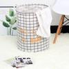 Extra Large Cotton Linen Folding Laundry Basket and Toy Hamper