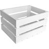 Caisse En Bois Blanc - Creative Deco - 40 X 30 X 23 Cm - Rangement Bois - Vintage - Cagette En Bois