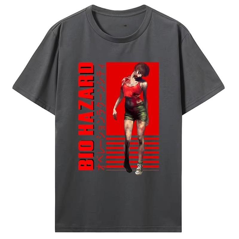 Футболка Biohazard, женская базовая футболка с забавным дизайном Resident Evil Zombie Game, уличная одежда с принтом, хлопковые футболки, летняя свободная футболка