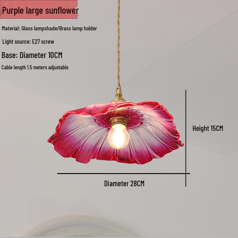 Современная скандинавская латунная подвесная лампа-подсолнух со стеклом для ресторана, гостиной, бара, прикроватной зоны, спальни