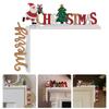 Colorful Christmas Door Frame Window Decor Santa Reindeer Christmas Theme Wall Hanging Signs Door Corner Sign Decors