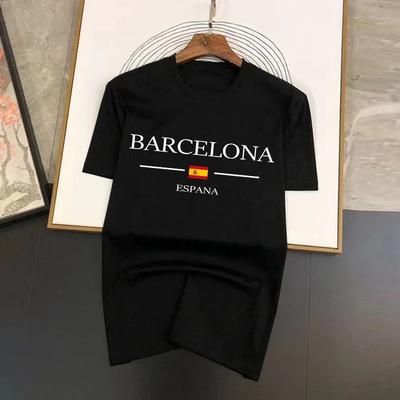 Мужская летняя футболка Espana Barcelona Design Letters Print Faith Y2k, свободные футболки с короткими рукавами из чистого хлопка для мужчин