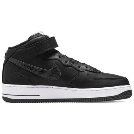 Nike X Stussy Air Force 1 Mid Черная змеиная кожа DJ7840-001