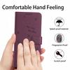 For iPhone 14/13 Case with Strap Cats Imprint Leather Wallet Phone Cover