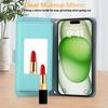 Для Google Pixel 9 Pro XL 9 8 7 Pro 9A 8A 7A 6A Кошелек-чехол с зеркалом, ремешком на запястье и ремешком через плечо, чехол с держателем для карт на молнии