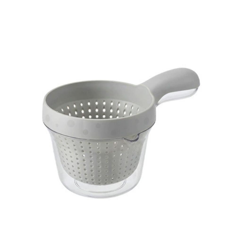 2 In 1 Double Drain Basket with Handle Plastic Large Capacity Drainage Basket Detachable Fruit Vegetable Basket Household