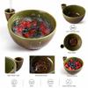 Ceramic Swirl Berry Washing Drain Bowl Dynamic Vortex Fruit Cleaning Bowl  for Vegetable Fruits