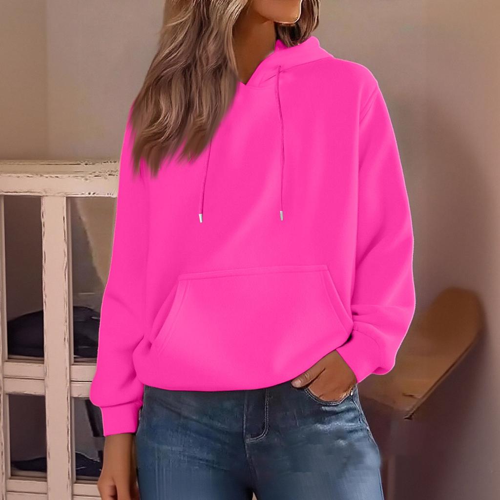 Women's Long Sleeve Oversized Oversized Drop Shoulder Sleeves Women's Hooded Plush Sweatshirt