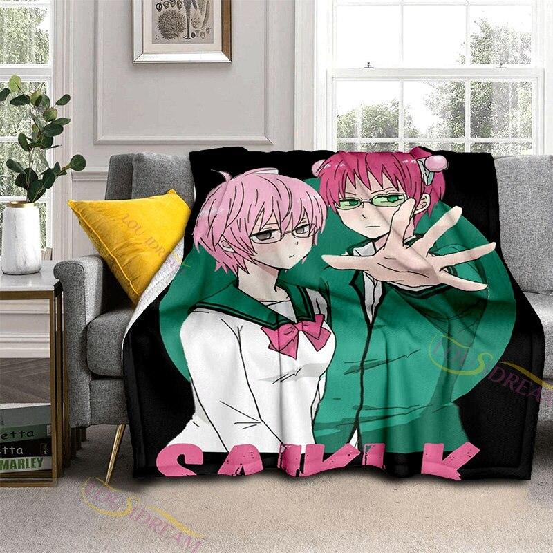 Одеяло аниме Kusuo Saiki Peeker по индивидуальному заказу, плюшевое фланелевое украшение для кровати, домашнее одеяло для дивана, унисекс, детские подарки для мальчиков