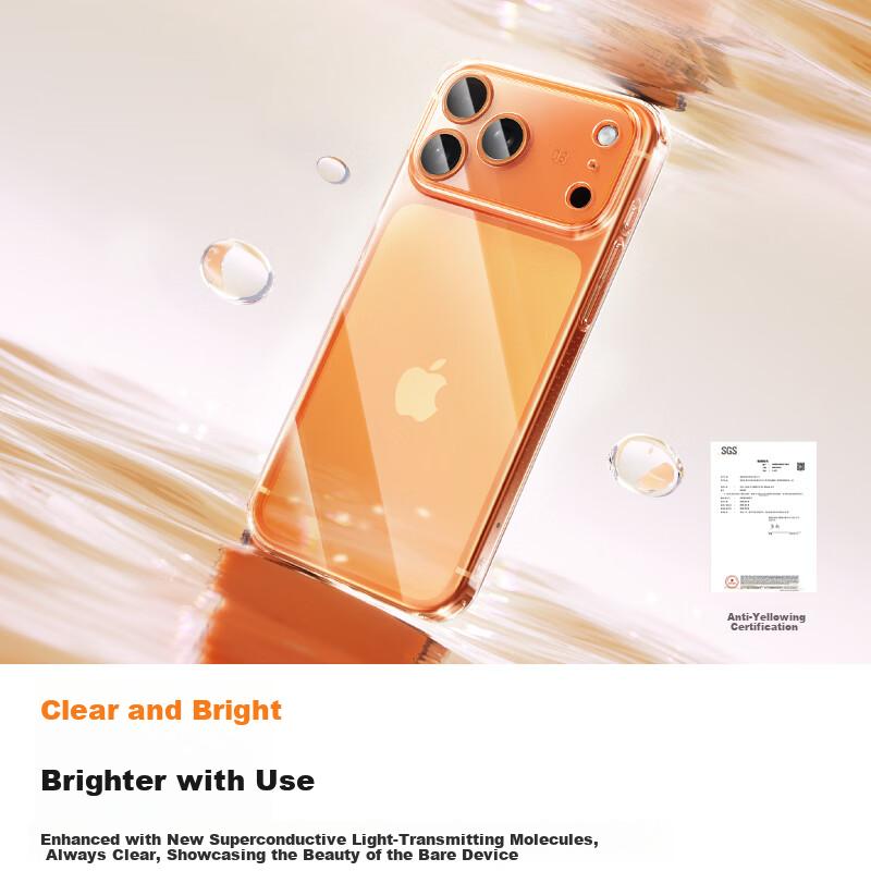 Baseus Ice Crystal High Transparency Soft Edge Non-Damaging iPhone 17 Pro Max Case Full Coverage Transparent Silicone Shockproof Cover for 17 Pro Max