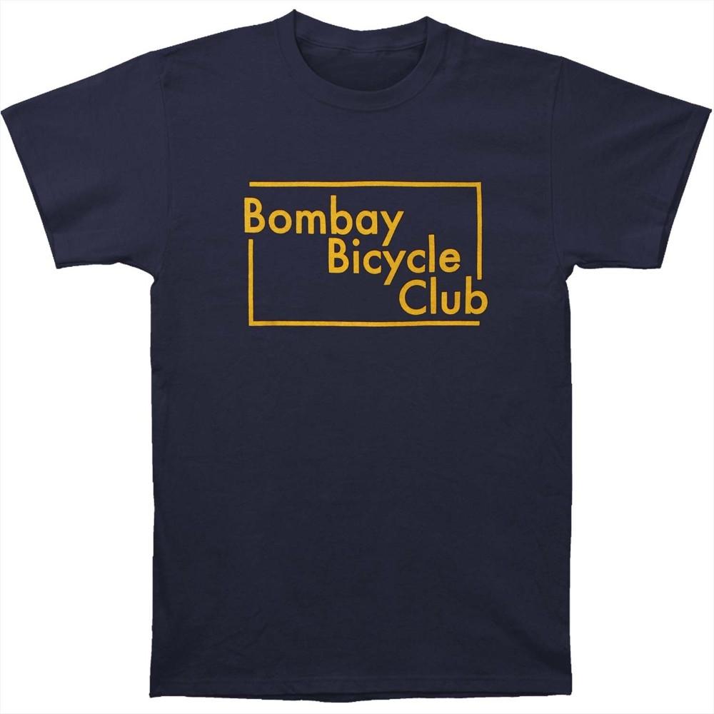 Мужская футболка Bombay Bicycle Club с желтым логотипом, темно-синяя